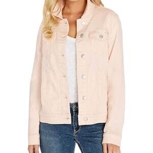 Women's Pink Knit Denim Jacket DAVID BITTON ‘BUFFALO’
